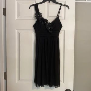 City Studio Floral Little Black Dress